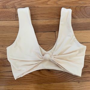 SWIM WAVE BABE HAVANA TOP - SOFT YELLOW HIBISUCS